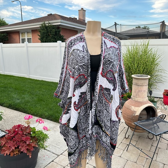 White Label multicolored embroidered cardigan one size - Picture 6 of 6